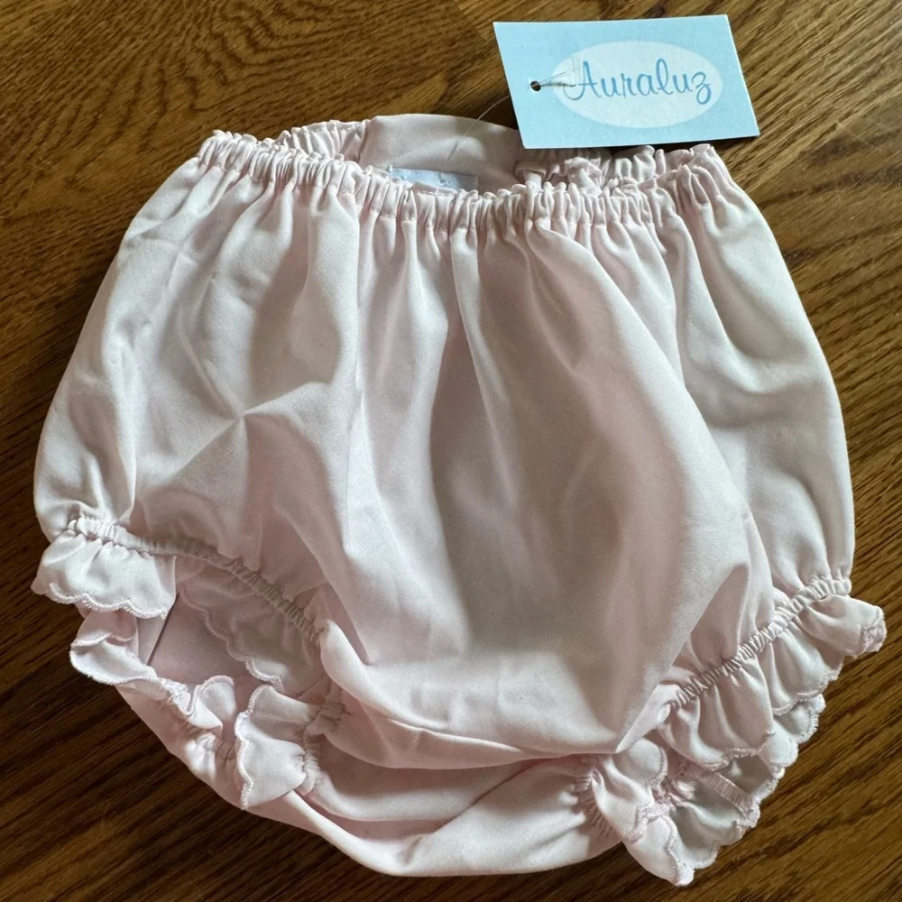 Pink Ruffled Baby Bloomers - Picture 1 of 3